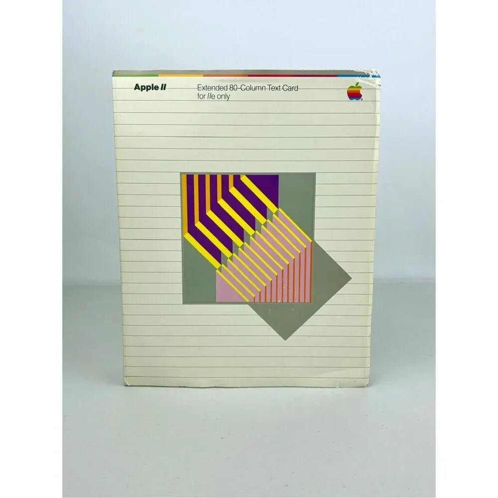 New Open Box Vintage Apple IIe Extended 80 Column Text Card Manual Chip 607-0103
